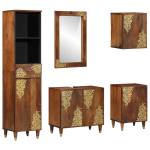 vidaXL Комплект шкафове за баня 5 бр. Меден кафяв 62 x 33 x 58 см (3310150)