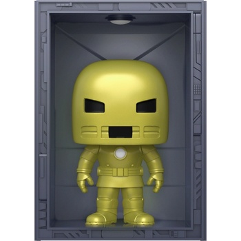 Funko Pop Deluxe Marvel Hall Of Armor Iron Man Model 1 Golden Armor Mettalic