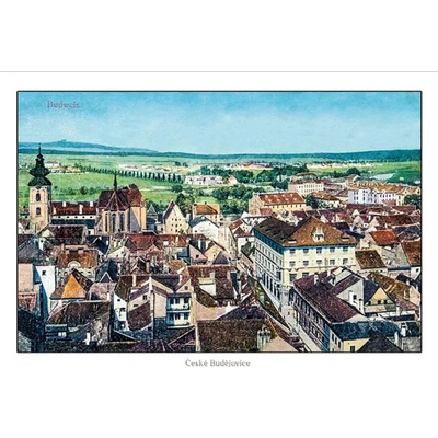 Herbia s.r.o. Pohlednice ČB Náhled do centra
