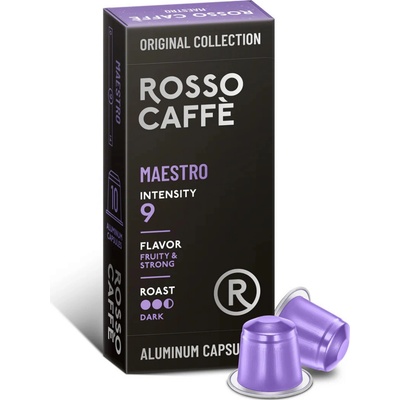 ROSSO CAFFÈ Maestro intenzita 9 Nespresso kompatibilní 10 ks