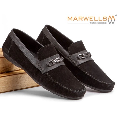 Marwells Мъжки обувки от естествена кожа - Черни 2021400 (303233_Черно)