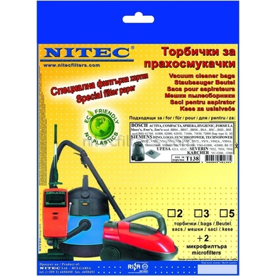 NITEK Торбички за прахосмукачки Т138 (2069)