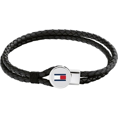 Tommy Hilfiger Moderný kožený náramok v čiernej farbe 2790654