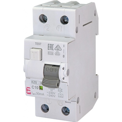 ETI KZS-2M C10A 230VAC 1p+N In30mA 002173222