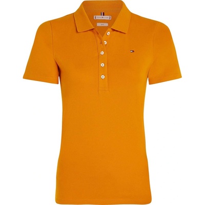Tommy Hilfiger Dámské Polo Tričko s krátkým rukávem oranžové
