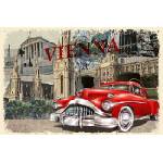 DIMEX ART Флизелинов фототапет винтидж плакат за виена 375 x 250 см