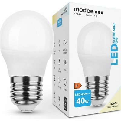 Modee LED Globe Mini žiarovka G45 4,9W E27470 lm neutrálna biela ML-G454000K4.9WE27