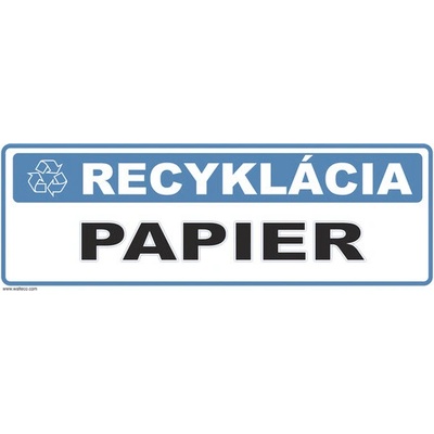 Recyklácia - Papier 100 x 290 mm