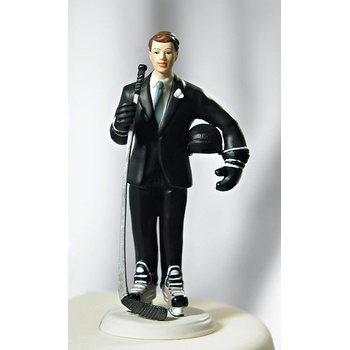 Weddingstar Figurka na svatební dort Ženich hokejista