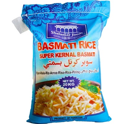 Shalamar Super Kernal Basmati rýže 20 kg