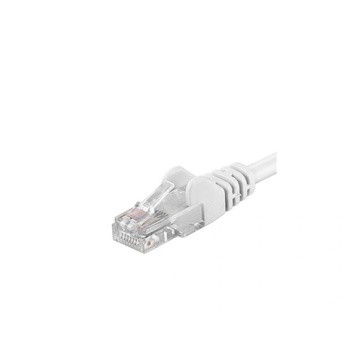 PremiumCord UTP Patchcord кабел RJ45-RJ45 Категория 6, 5m, бял, изцяло меден, 26AWG (SP6UTP050W)