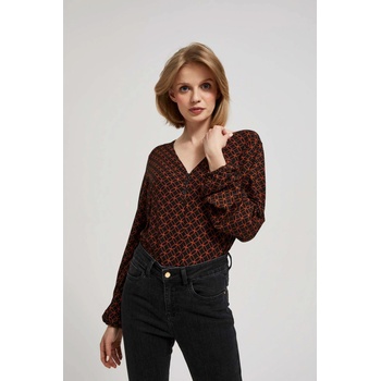 Moodo Блуза с геометричен десен Moodo Moodo | Cheren | ЖЕНИ | 38