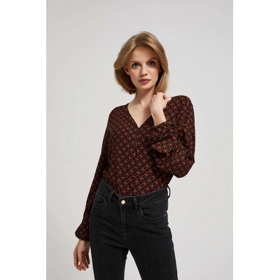 Moodo Блуза с геометричен десен Moodo Moodo | Cheren | ЖЕНИ | 38