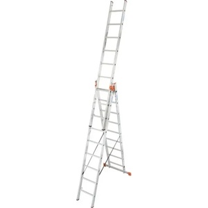 KRAUSE Трираменна алуминиева стълба със стълбищна функция KRAUSE TRIBILO 3x9 (06129673)