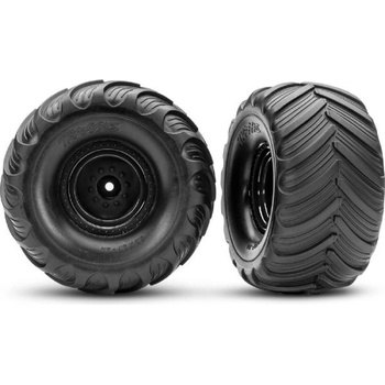 Traxxas колело 2.0/3.0", диск черен offset 19mm, гума Terra Groove (чифт)