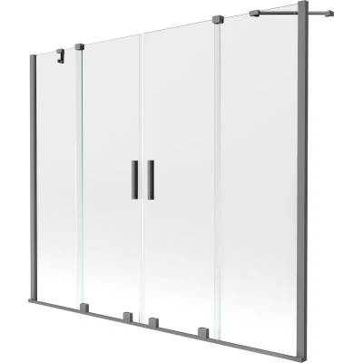 Mexen Velar Двойно плъзгащ се двукрилен параван за вана 180 x 150 cm, прозрачен, (896-180-000-02-95)