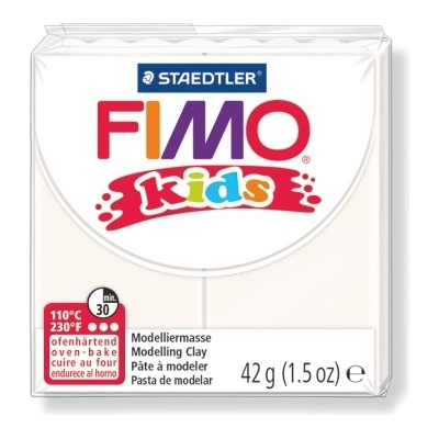 FIMO Полимерна глина Staedtler Fimo Kids, 42g, бял 0 (23848-А-БЯЛ)