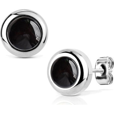 Nubis ocelové náušnice Achát NB011-06