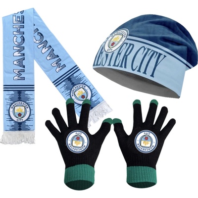 pletené rukavice a pletená čepice - Manchester City FC