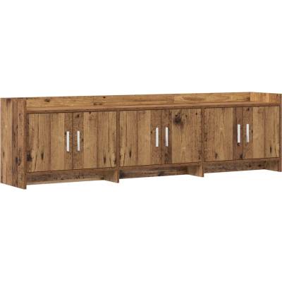 vidaXL ТВ шкаф 168 x 33 x 47 см Старо дърво Инженерна дървесина (8011209)
