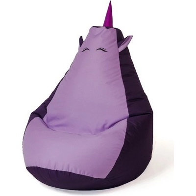 Sako taška pouffe Unicorn fialová-světle fialová XXL 140 x 100 cm