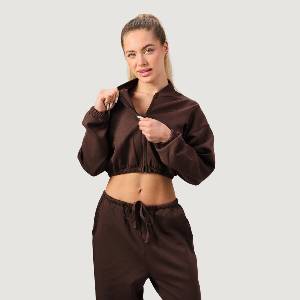 GymBeam Дамски суичър с цип NEO Mocha XL