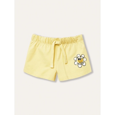 winkiki kids Wear dívčí kraťasy Happy Smile žlutá