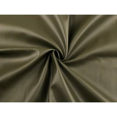 Koženka elastická s filcovým zpevněním Varianta: 3 (250 g/m²) zelená khaki, Balení: 1 m