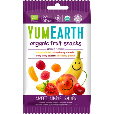 YumEarth BIO Ovocné želé bonbony mix příchutí 50 g