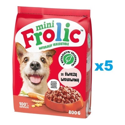 FROLIC Mini Naturally Irresistible s čerstvým hovězím masem Small 5 x 0,8 kg