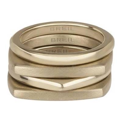 Breil pozlacených prstenů New Tetra TJ302