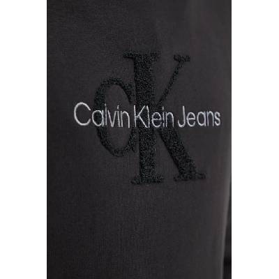 Calvin Klein Памучен суичър Calvin Klein Jeans в черно с качулка с апликация J30J326637 (J30J326637)