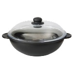 Antik Ars ИТ-64.32 + 70.32 Тава WOK с две дръжки и стъклен капак Ø32xh11/20cm (0144134)