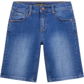 Image 1 of Guess Къси едноцветни деним панталони за момче Guess
