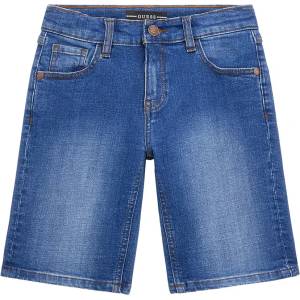 Guess Къси едноцветни деним панталони за момче Guess