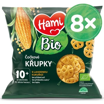 Hami BIO čočkové křupky s lahodnou kukuřicí 8 x 20 g