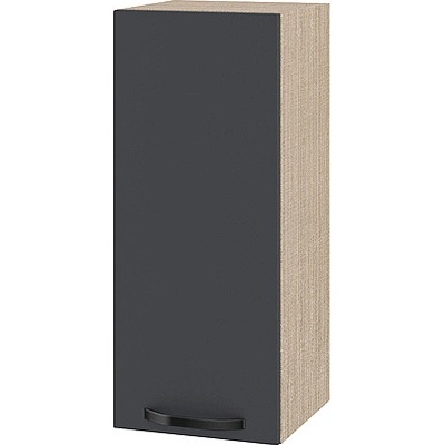 ИРИМ Горен кухненски шкаф Сити МФ-Карбон мат-11-1 30 см