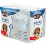 TRIXIE Diapers for Female Dogs XL - Памперси / пелени за женски кучета, регулируеми, 40-58 см - 12 броя