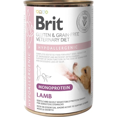 Brit Veterinary Diet Dog Can Hypoallergenic Monoprotein Lamb 400 g