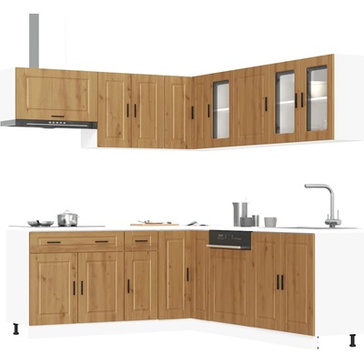 vidaXL Комплект кухненски шкафове от 11 части Porto, инженерно дърво (3314940)