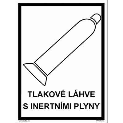 DUKO TLAKOVÉ LÁHVE S INERTNÍMI PLYNY Formát: 150 x 200 mm, Materiál: plast 1 mm, samolepící vinylová fólie