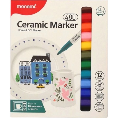 Pentel Fixy na keramiku a porcelán 12ks – Zboží Dáma