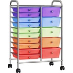 HABA Xxl Мобилна количка за съхранение 15 отдела пъстра пластмаса (v320410)