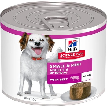Hill's 24х200г Adult Small & Mini Mousse Hill's Science Plan, консервирана храна за кучета - с говеждо