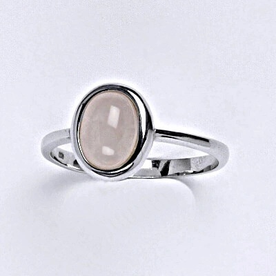 Čištín Stříbrný prsten přírodní kámen Růženín T 1355