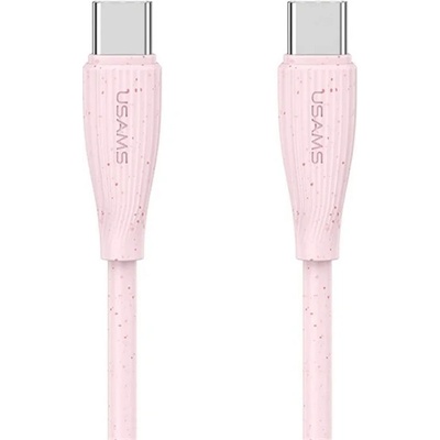 USAMS GREEN SERIES кабел за данни Type-C - Type-C, 100cm, ROSE SJ716USB04 (SJ716USB04)