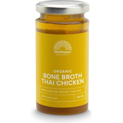 Mattisson Healthstyle Пилешки костен бульон - био - Със зеленчуци, подправки и сол, 240 ml (MT3037)