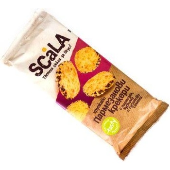 Image 1 of SCALA ПАРМЕЗАНОВИ КРЕКЕРИ С ПАРМЕЗАН КУРКУМА И СУСАМ 100Г