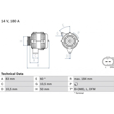 Generátor BOSCH 0 986 047 480 (0986047480)