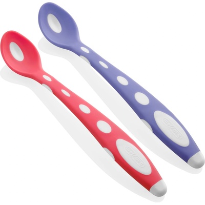 BabyJem Комплект силиконови лъжички BabyJem - Розова и лилава (563)